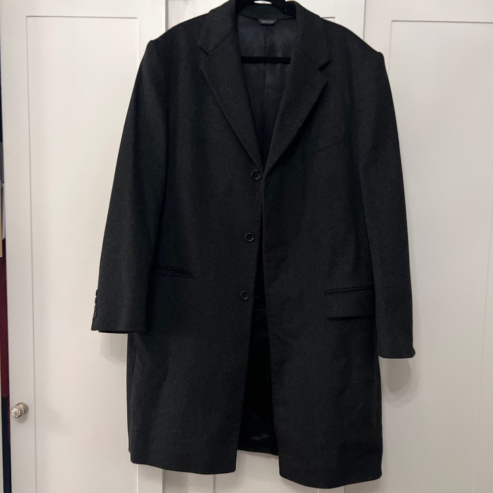 Banana Republic 100% Wool Long Trench Coat L oversized